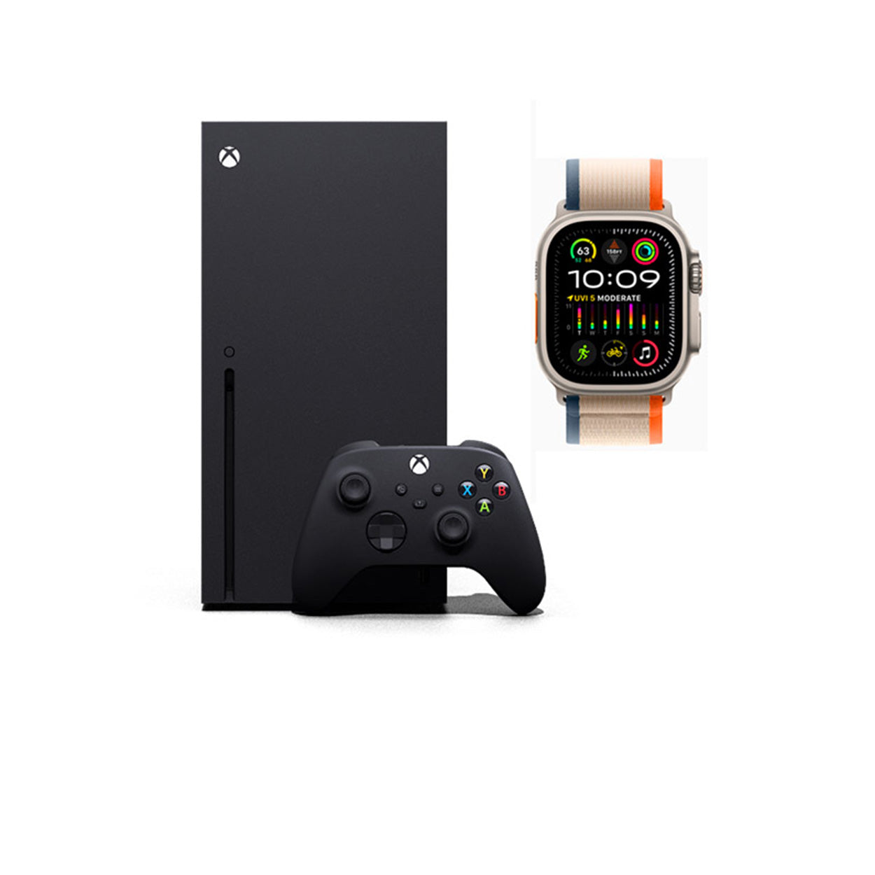 A game console, controller and smartwatch